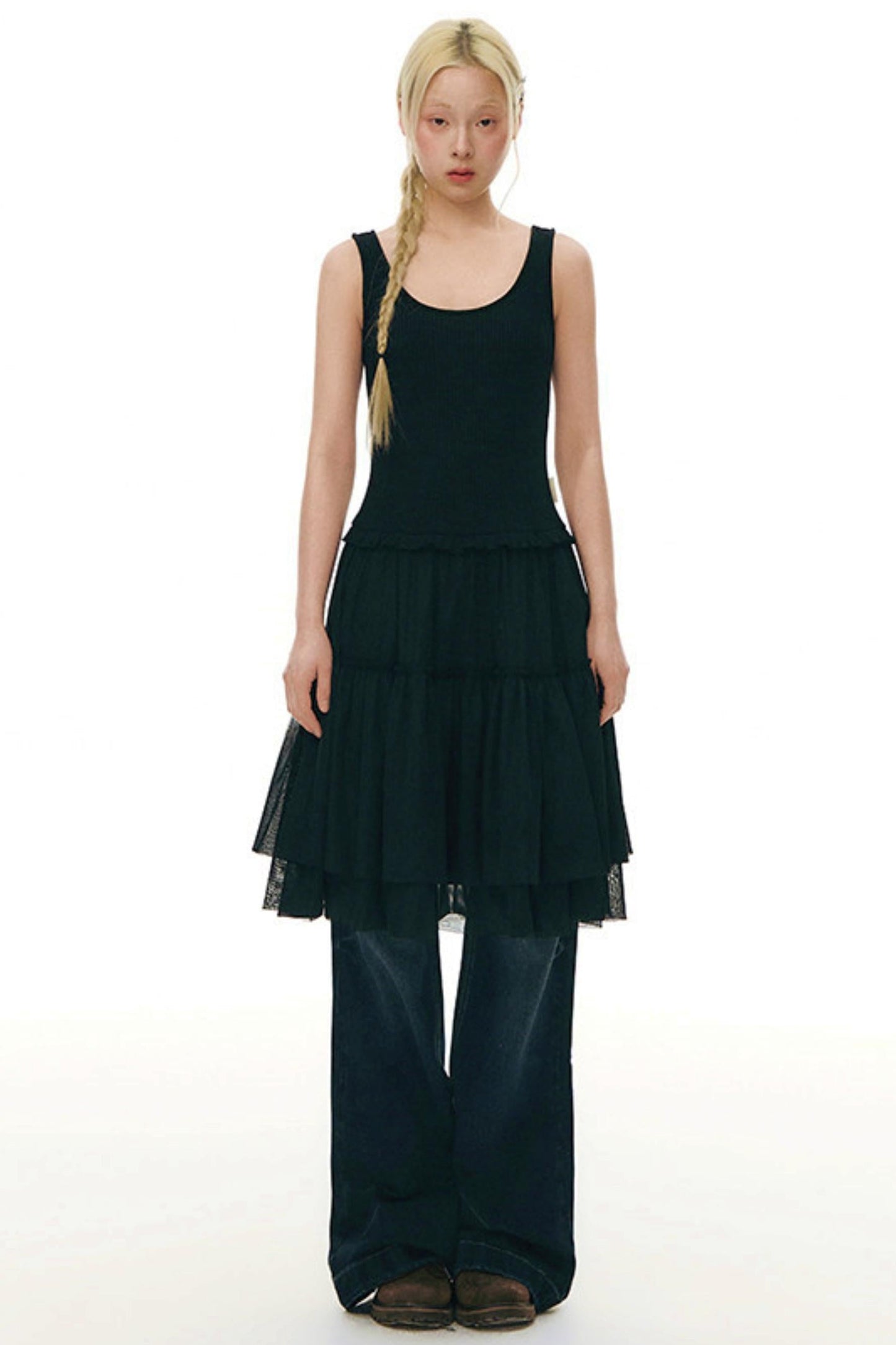 Y2k Tulle Vest Dress