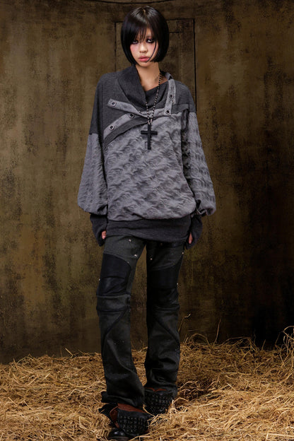 Stacked Color Batwing Top