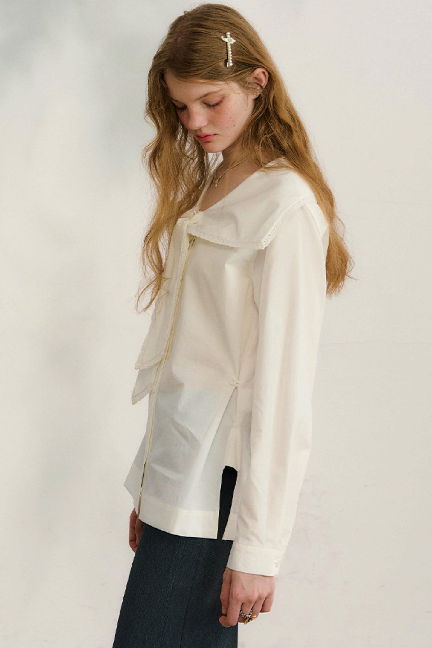 French Sailor Collar Blouse