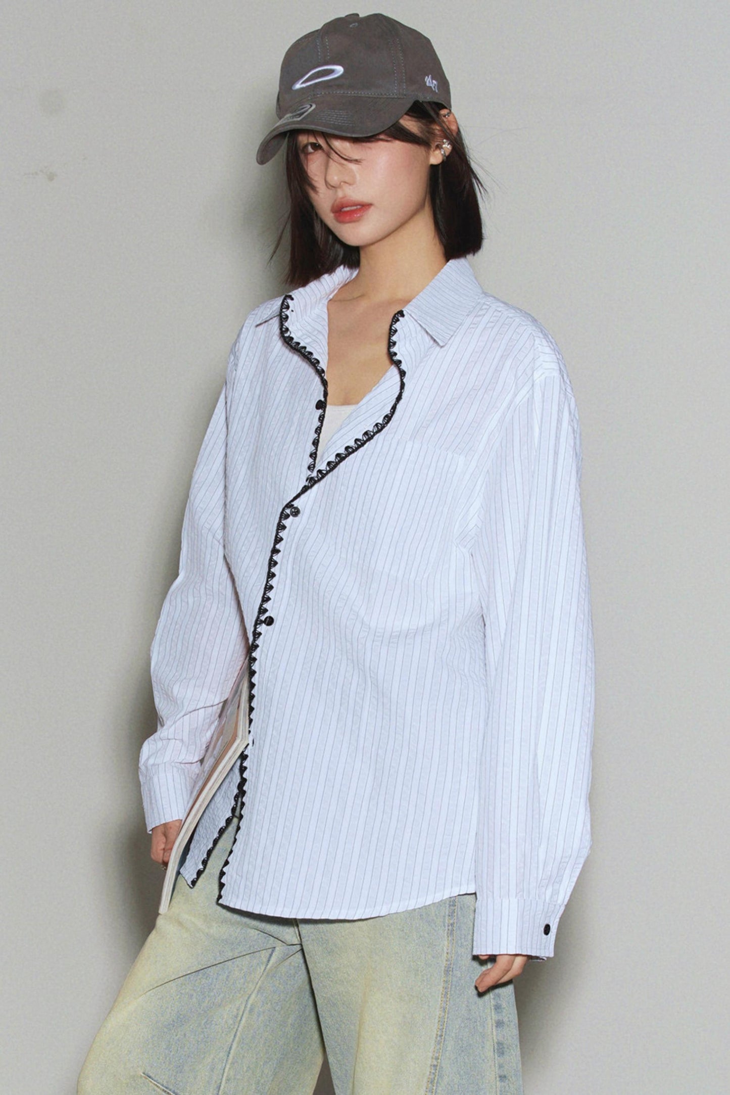 Gravity Lace Stripe Shirt