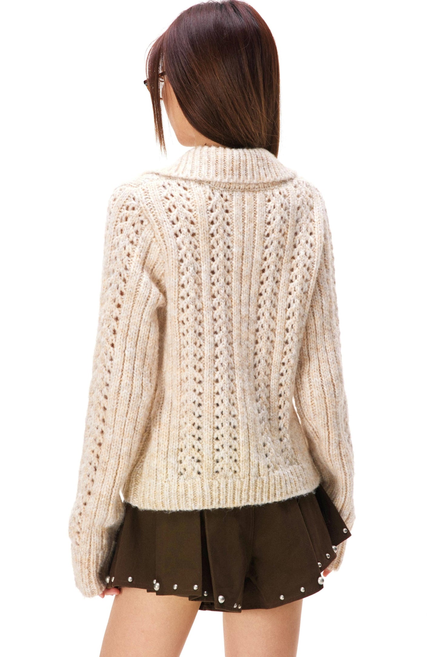 Y2k Hollow Out Knit Cardigan