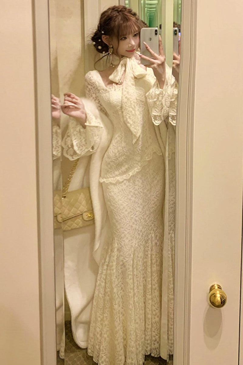 French Style Lace Mermaid Dress