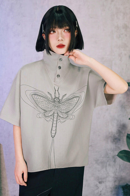 Eternity Printed Mid-sleeve Top