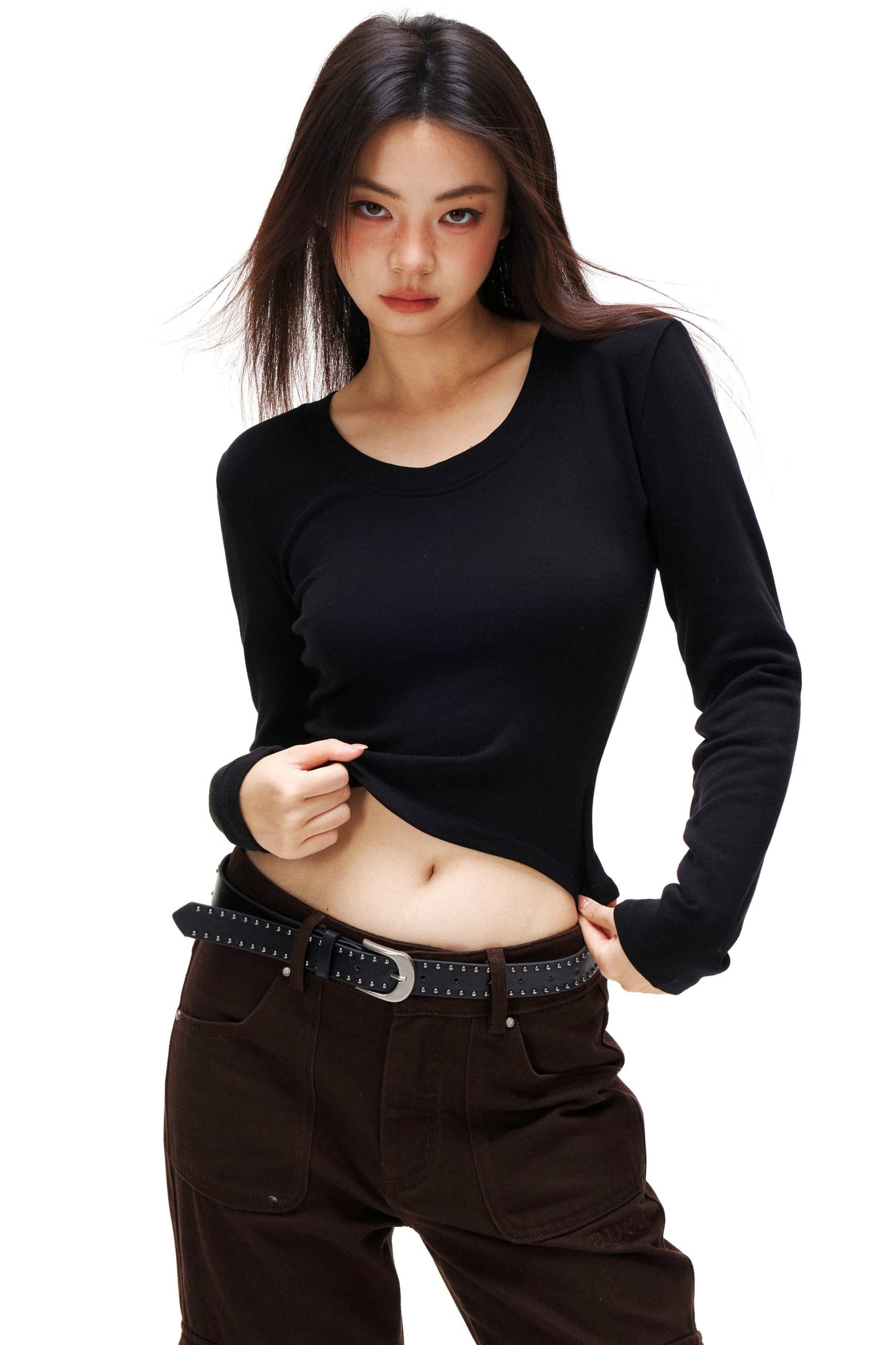 Open-neck Slim Top
