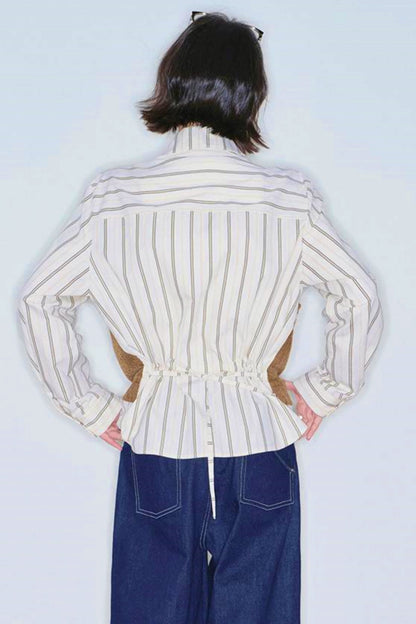 Fake Two-piece Printed Blouse