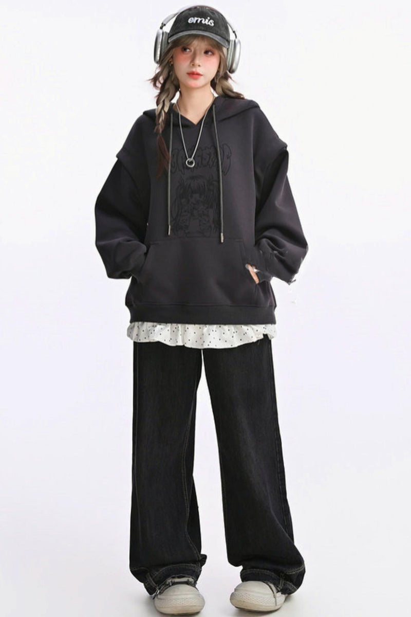 Sweet Dark Cut Hooded Top