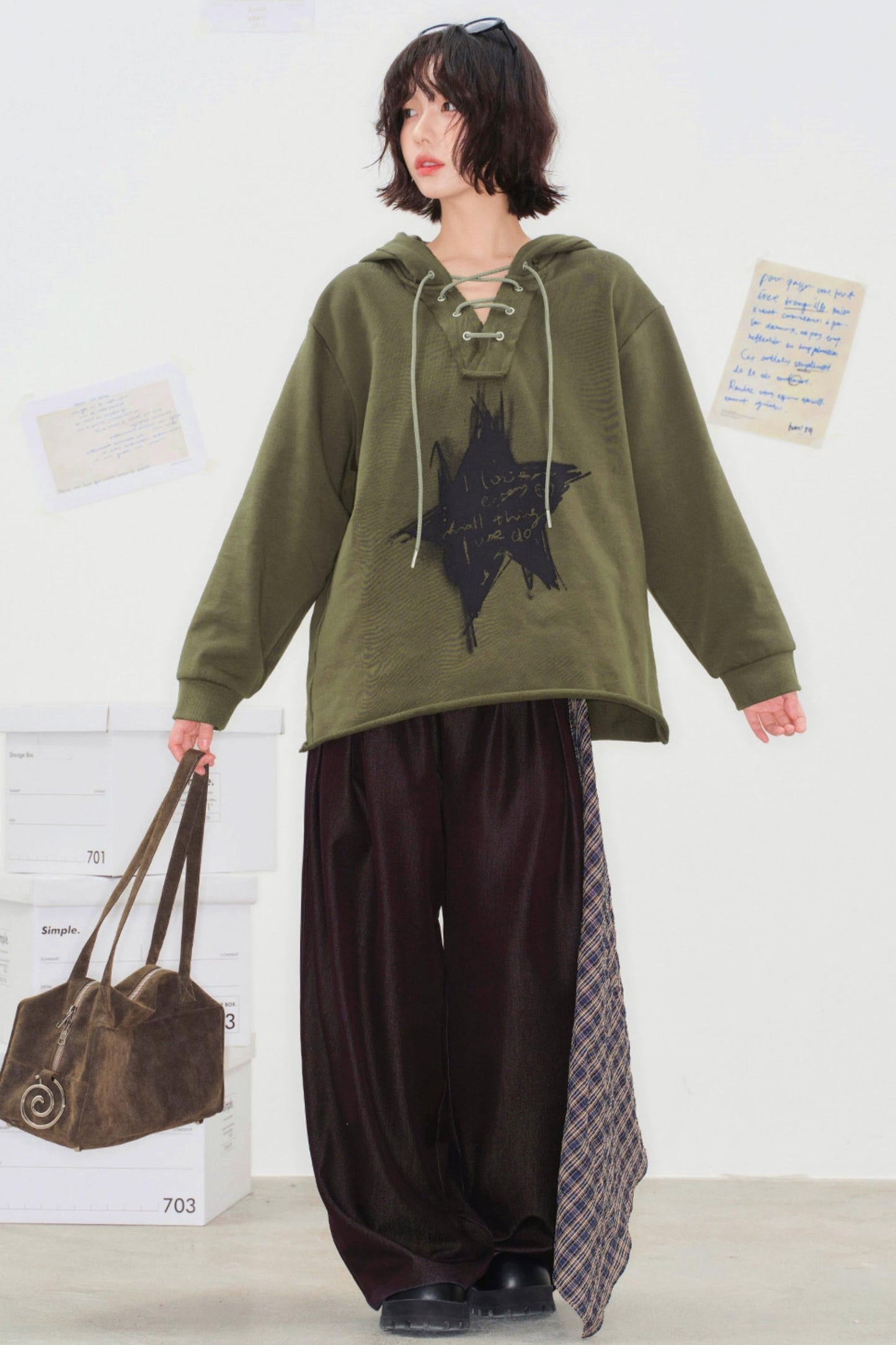 Mode Star Loose Hoodie Top