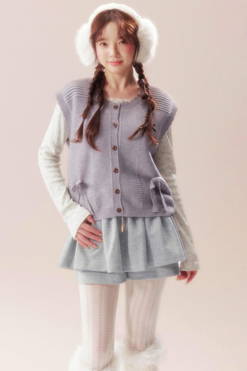 Moonlight Song Ribbon Knit Vest