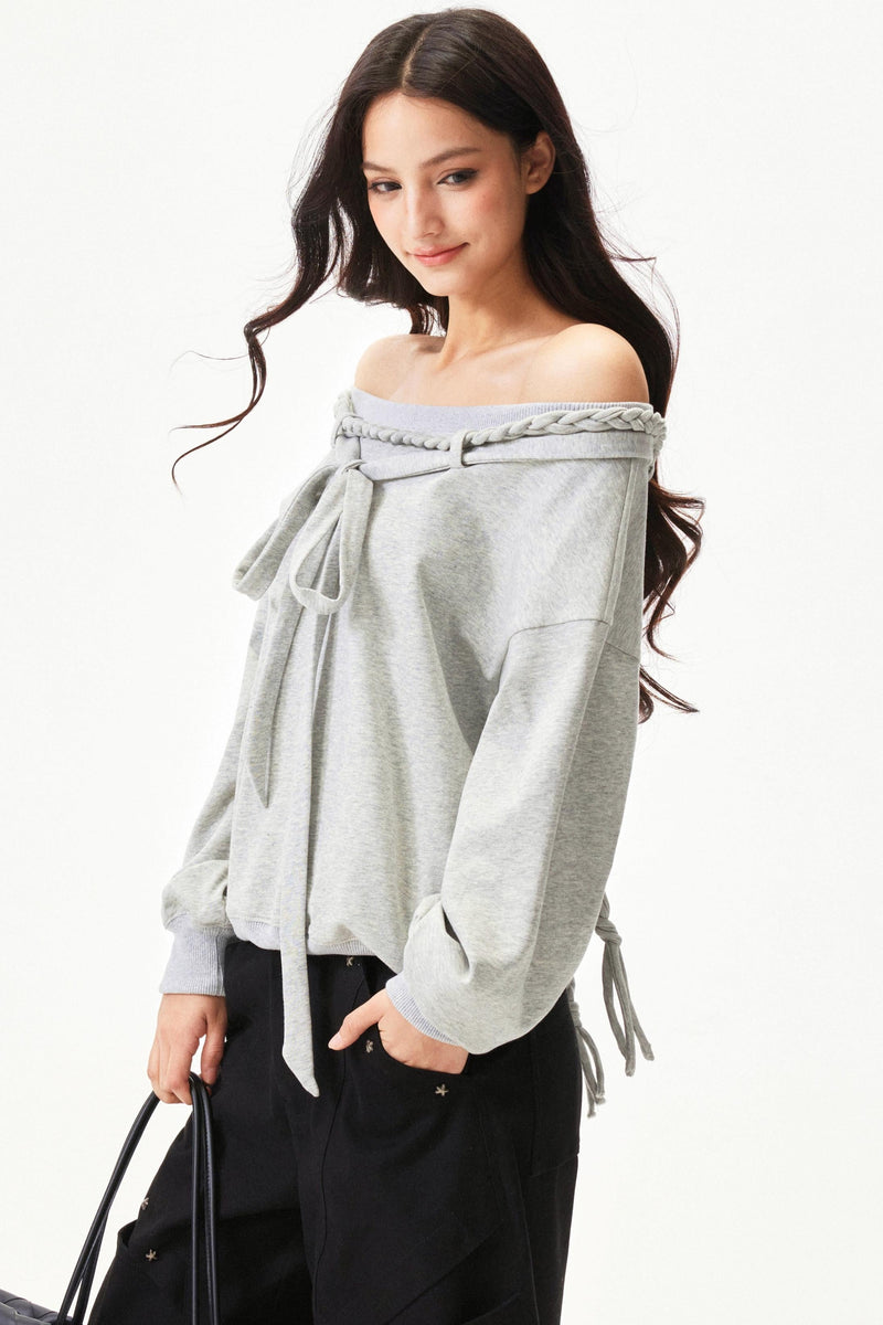 Retro Hand Knit One Shoulder Top