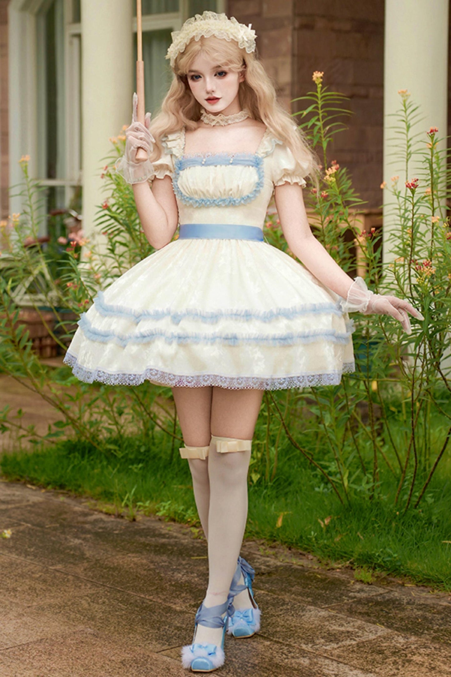 Square Neck Sea Salt Jumper Lolita Set