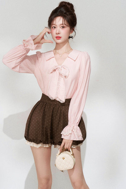 Pink Sweet Blouse + Shorts