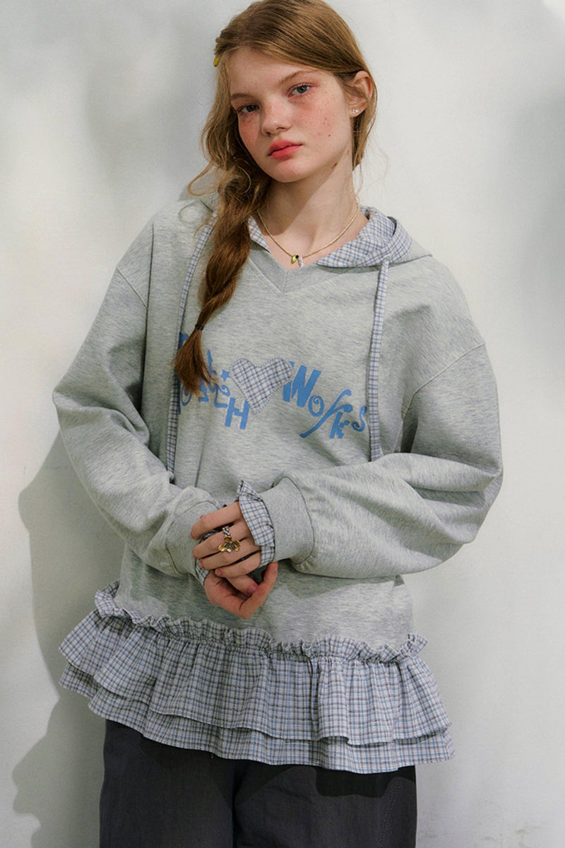 Loose Sweet Hooded Sweatshirt