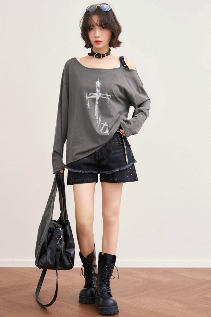 White Ashes Off-shoulder Top