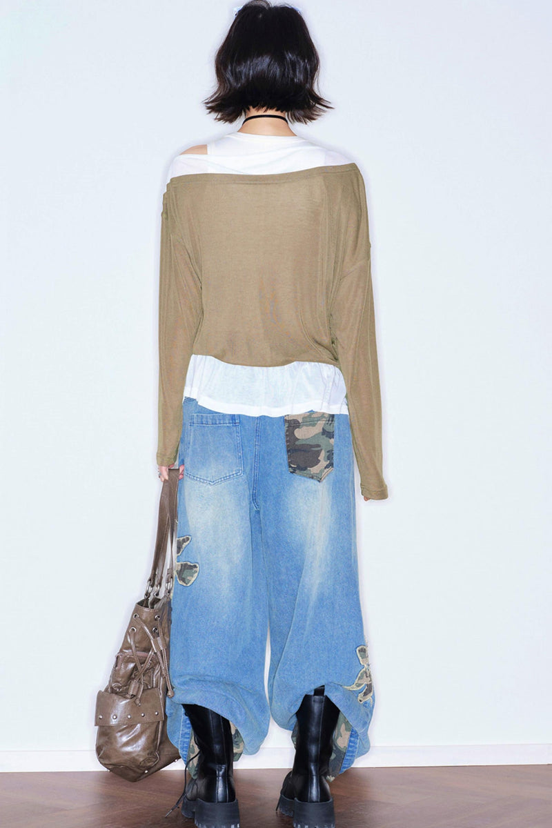Asymmetrical Off Shoulder Top