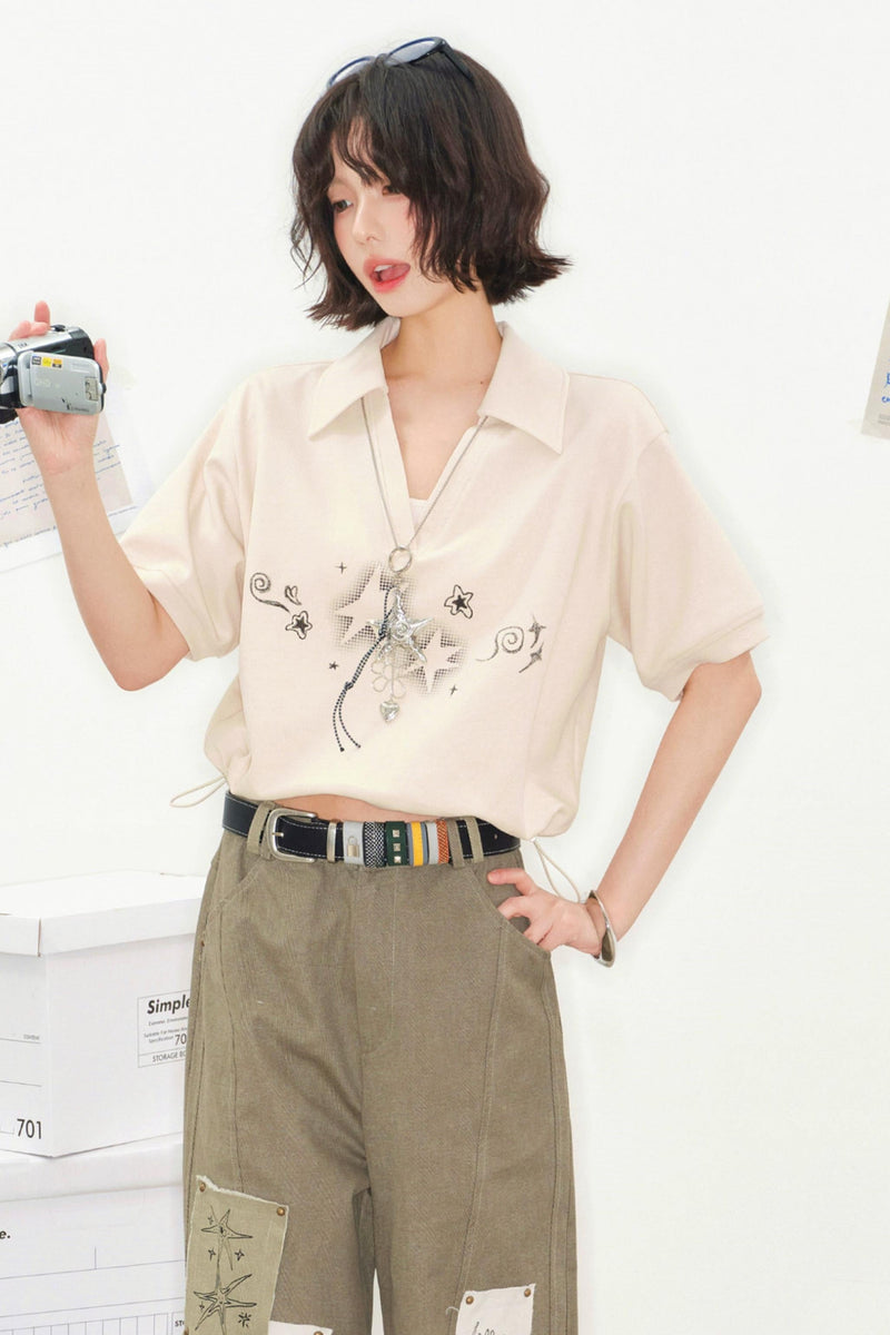 Bubble Star Polo Top