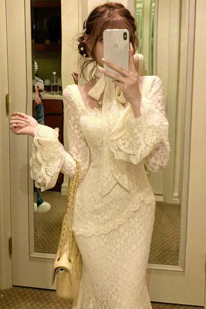 French Style Lace Mermaid Dress