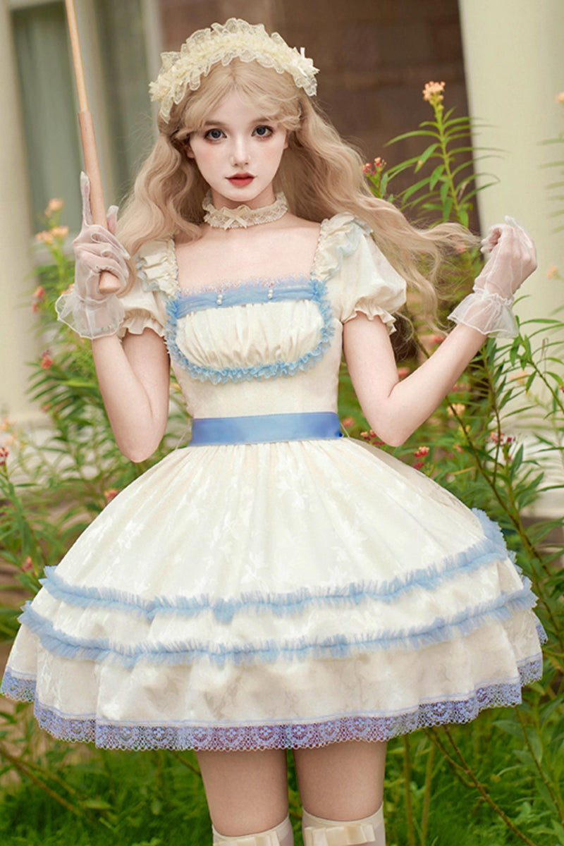 Square Neck Sea Salt Jumper Lolita Set
