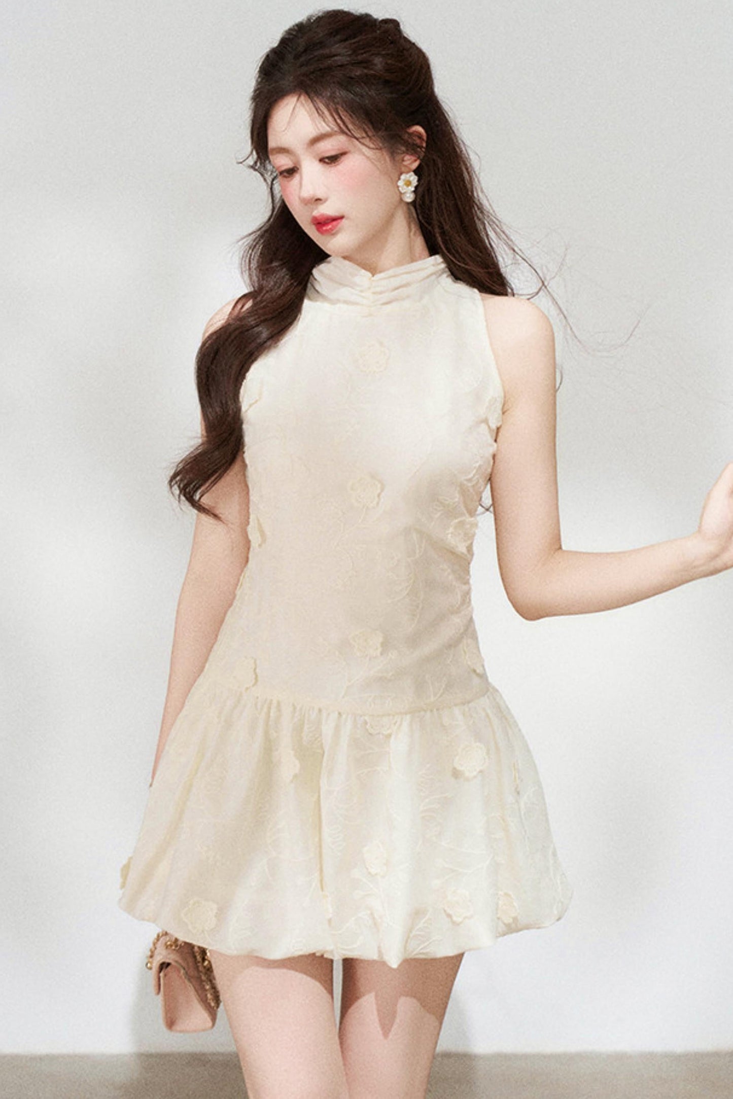 Jacquard Halter Dress