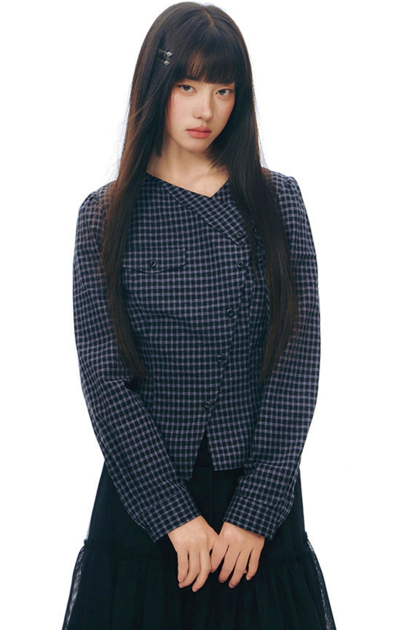 Y2k Small Checkered Shirt + Skirt