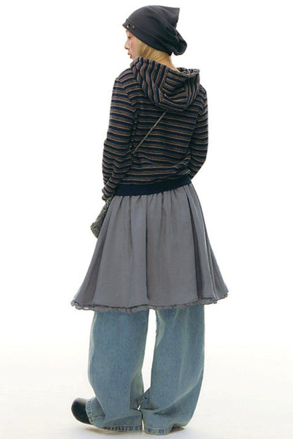 Lace Placket Top + Skirt