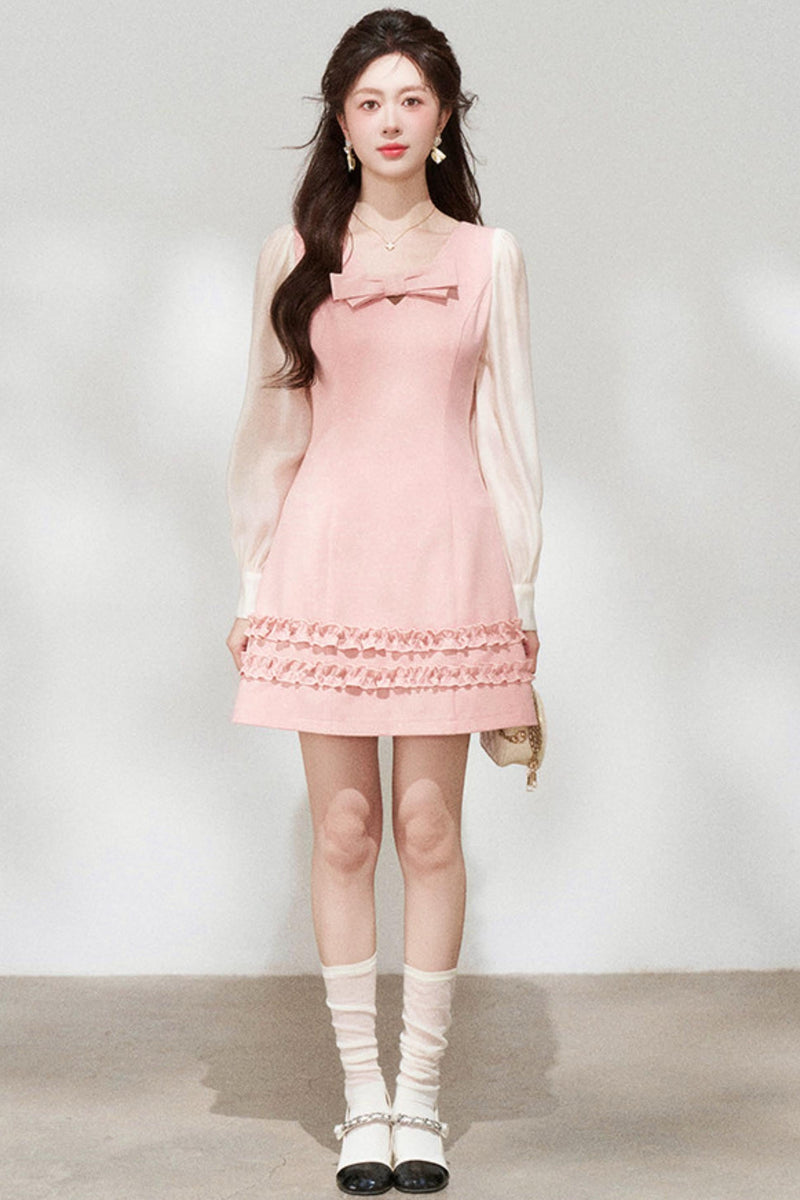 Sweet Pink Ruffle Dress