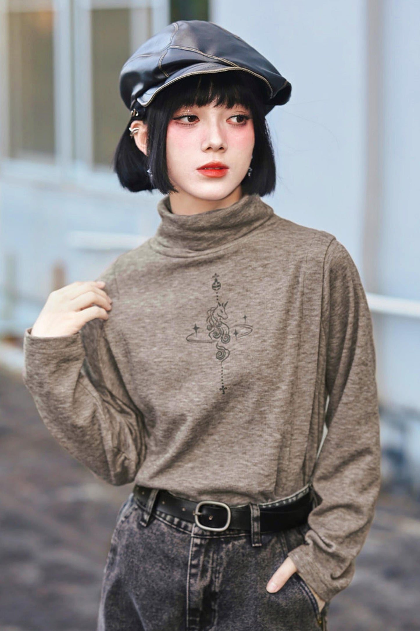 Unbride Chess High Neck Top