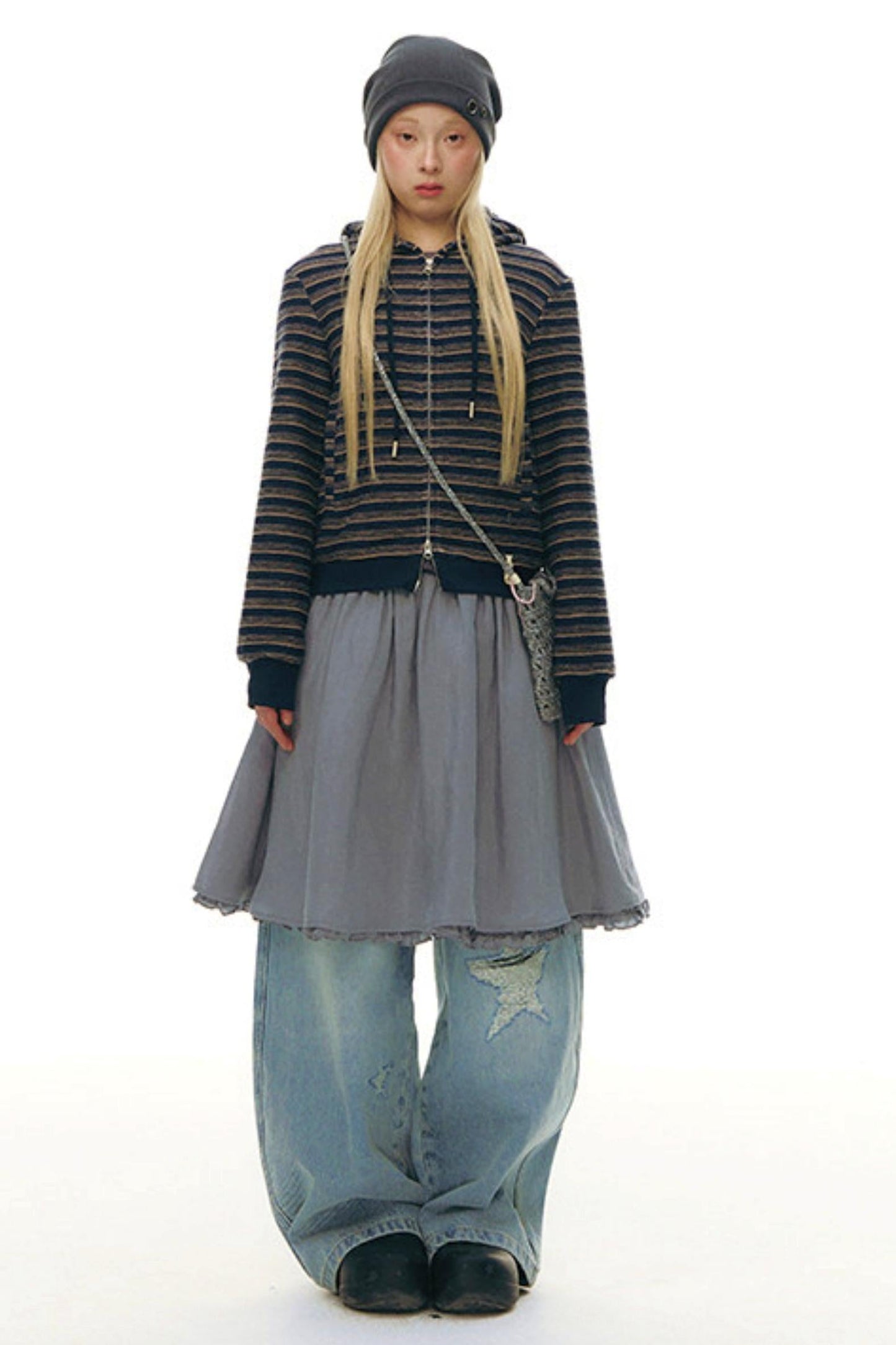 Lace Placket Top + Skirt
