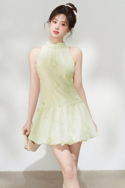 Jacquard Halter Dress