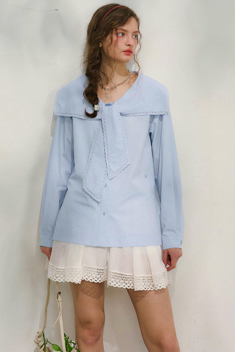 French Sailor Collar Blouse