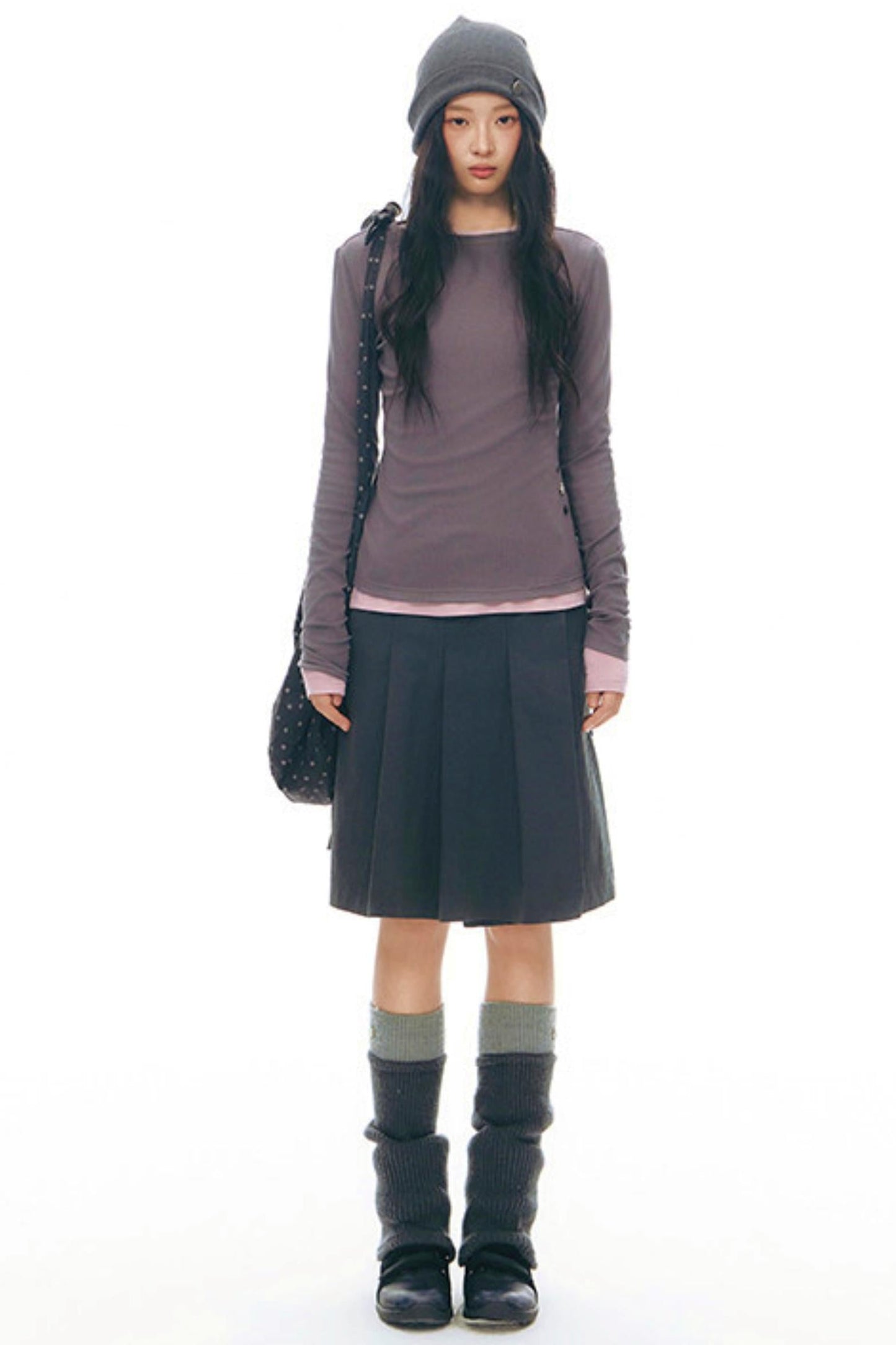 Y2k Button Layered Top