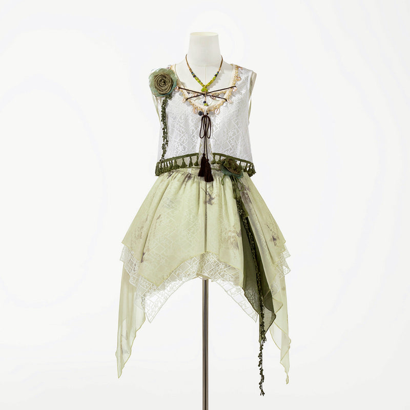 Sweet Resort Style Lolita Sand Dress Set