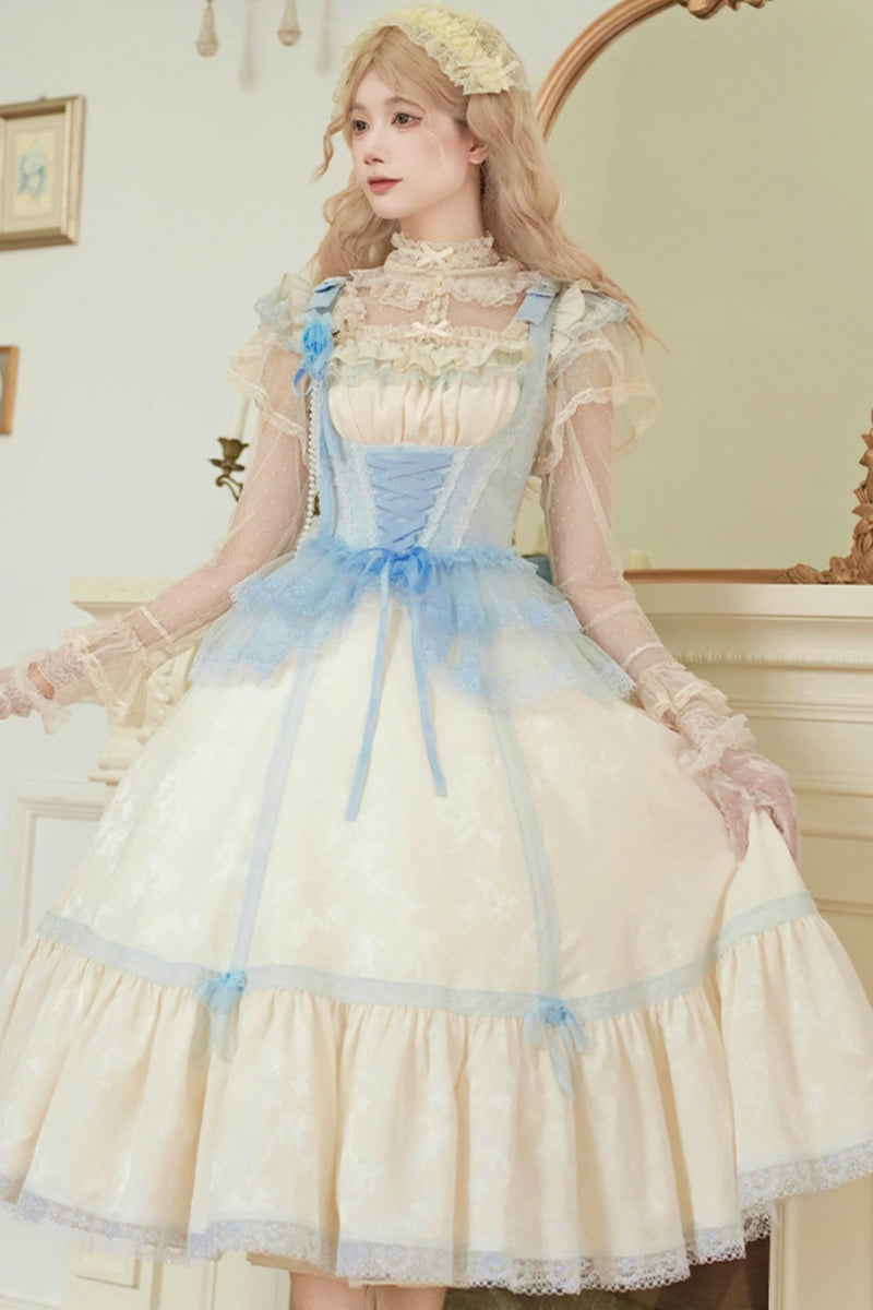 Square Neck Sea Salt Jumper Lolita Set