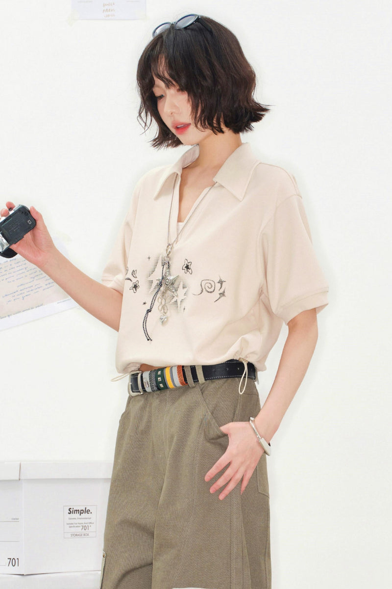 Bubble Star Polo Top