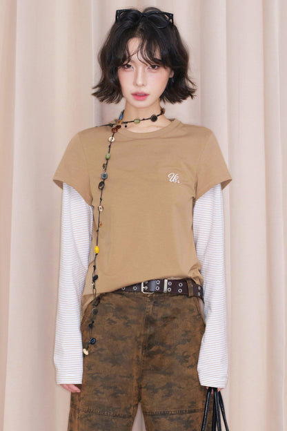 Color Blocked Long Sleeve Top