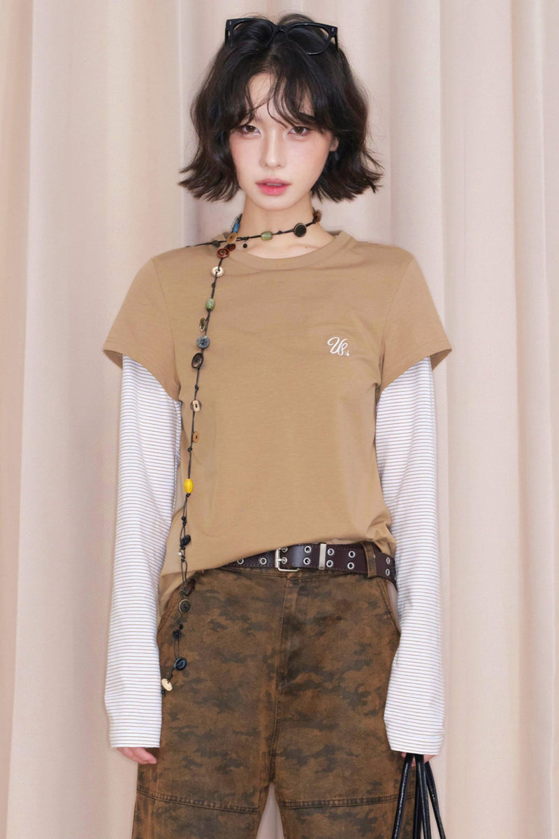 Color Blocked Long Sleeve Top