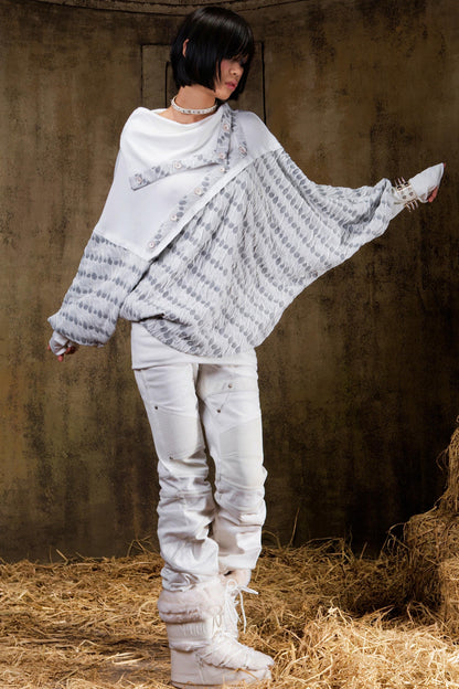 Stacked Color Batwing Top