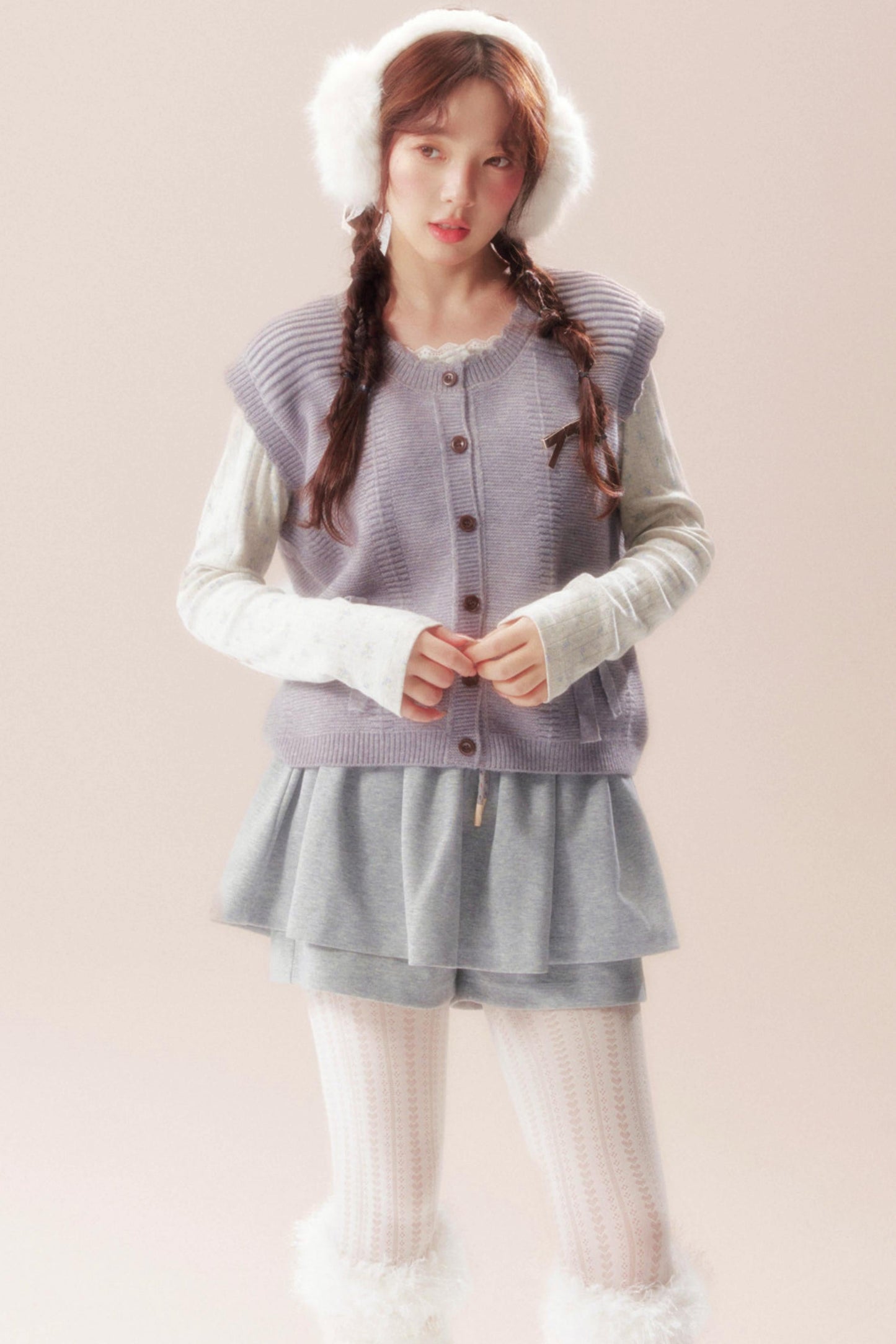 Moonlight Song Ribbon Knit Vest