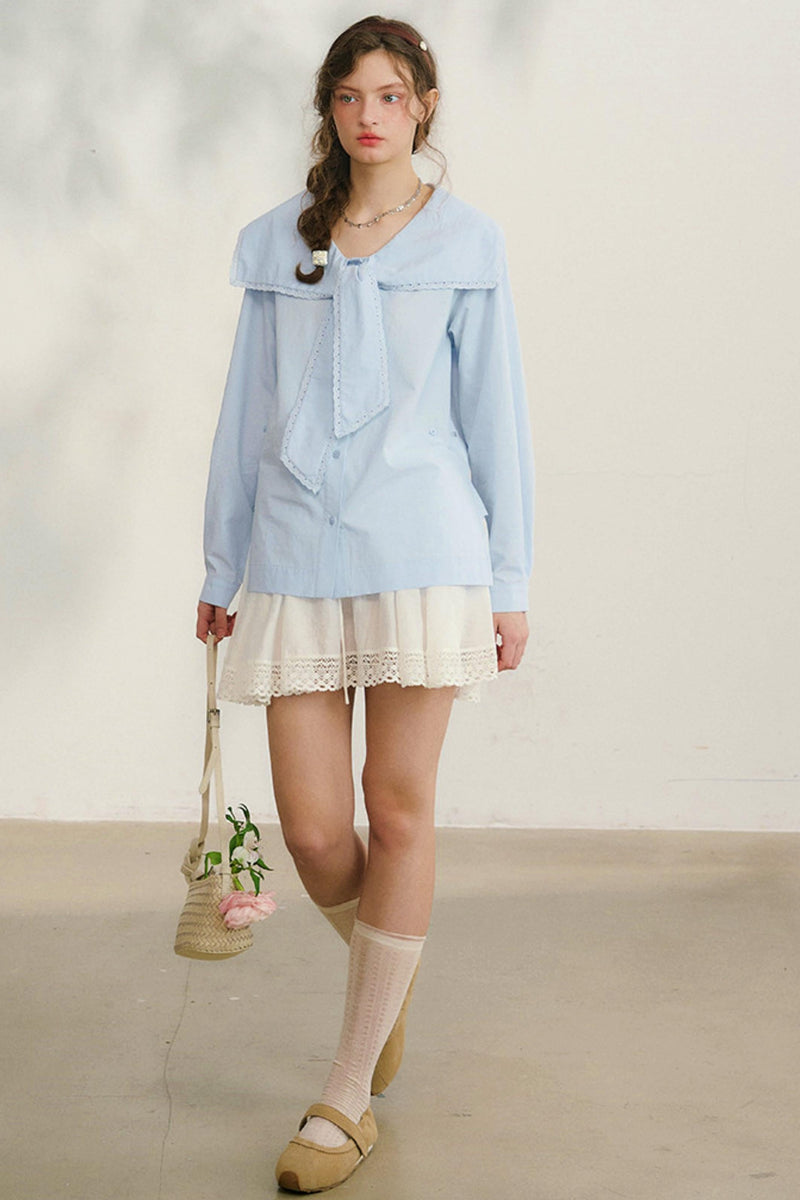 French Sailor Collar Blouse