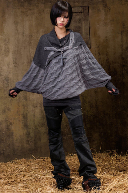 Stacked Color Batwing Top