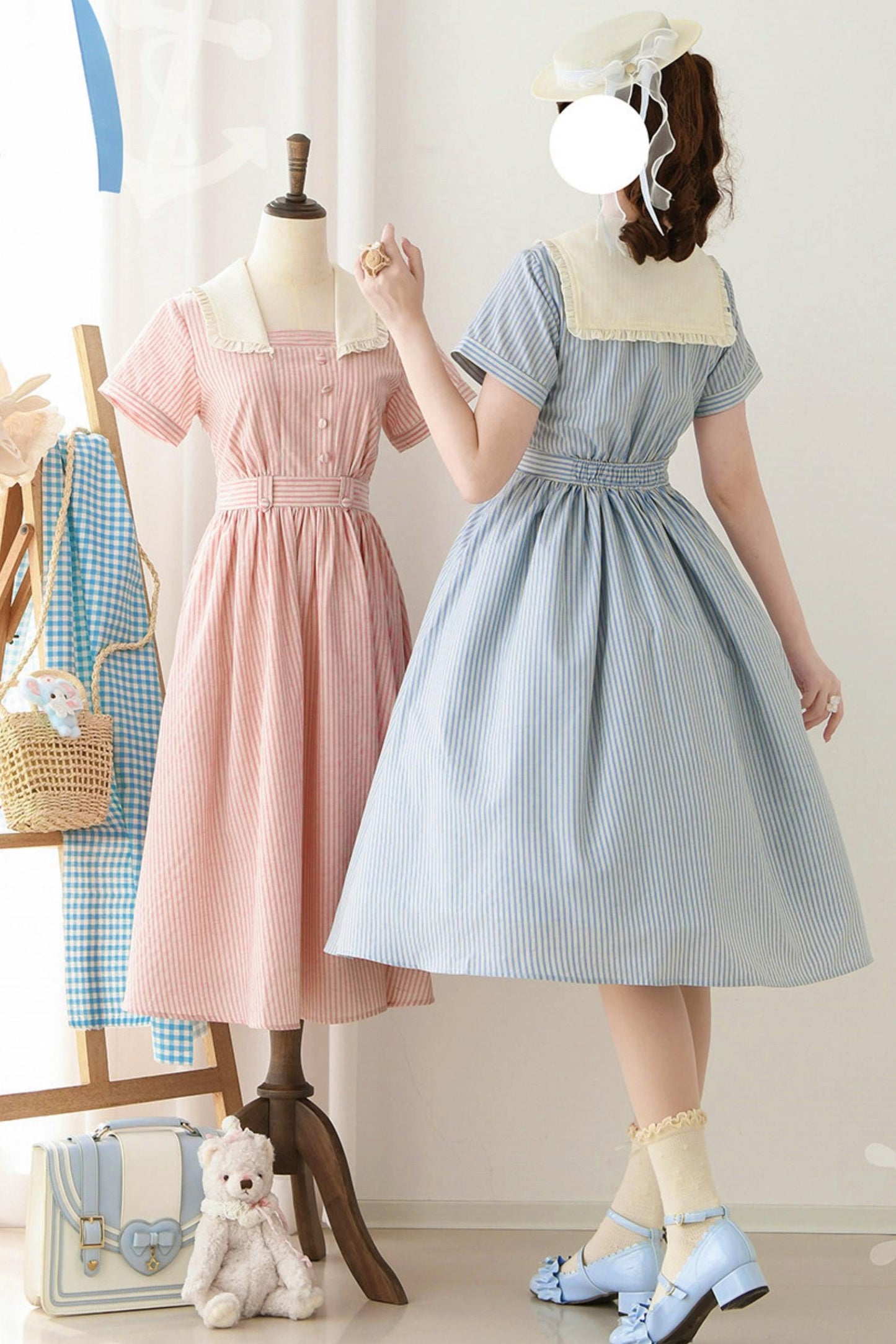 French Retro Linen Dress