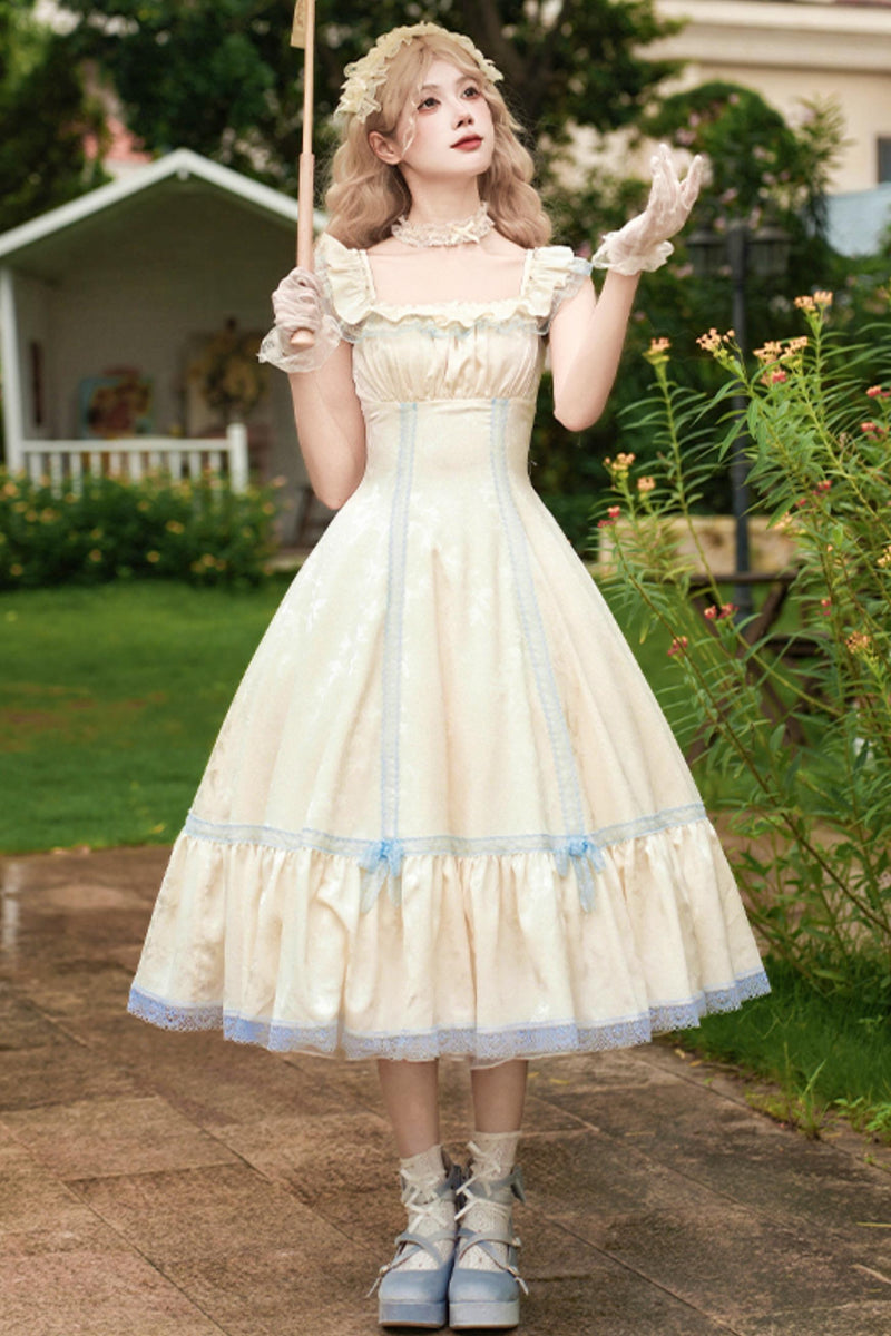 Square Neck Sea Salt Jumper Lolita Set