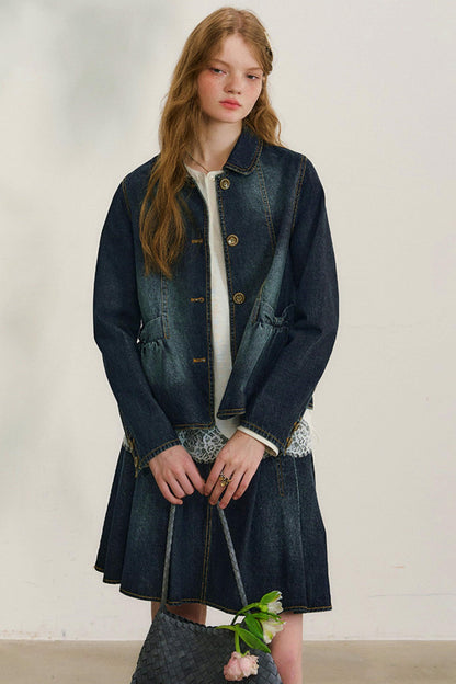 Love Diary Denim Jacket + Skirt