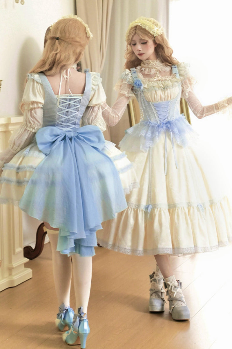 Square Neck Sea Salt Jumper Lolita Set