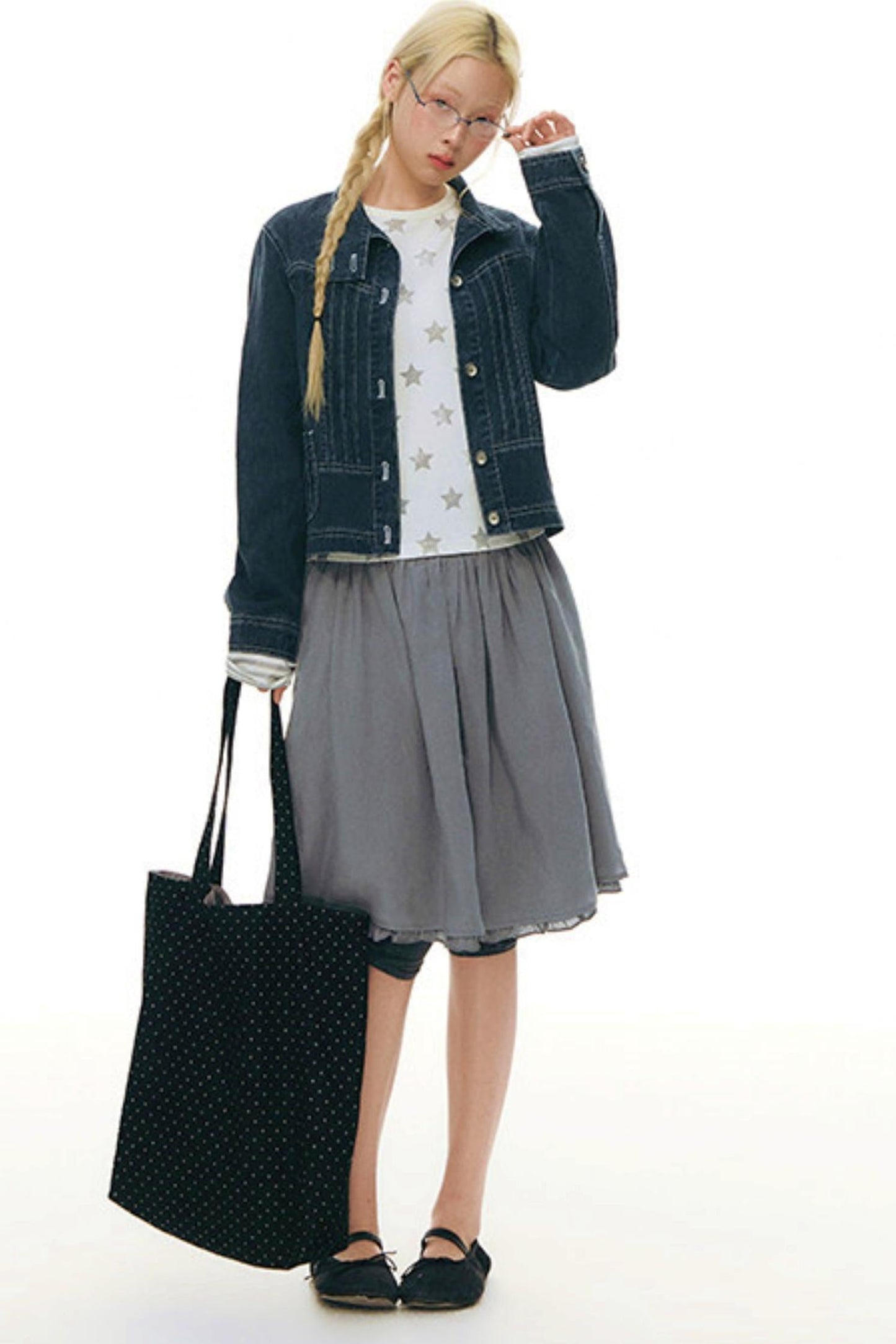 Lace Placket Top + Skirt