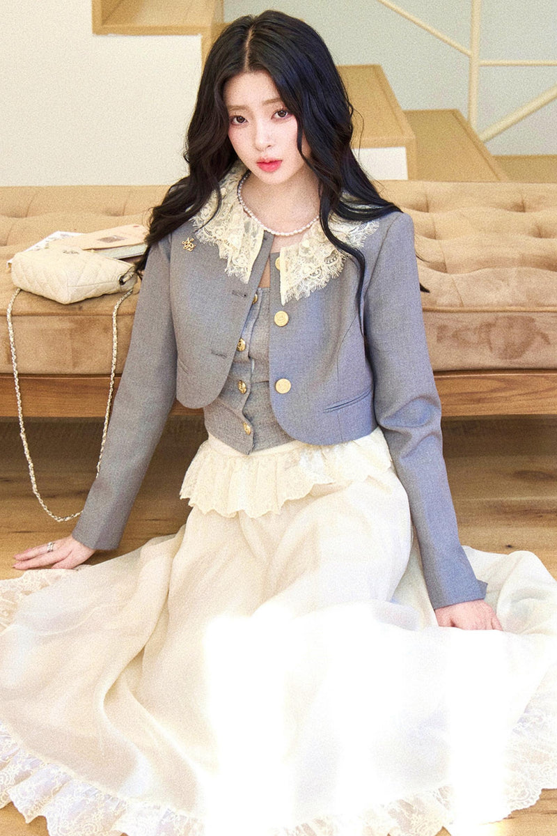 French Wreath Jacket + Top + Skirt