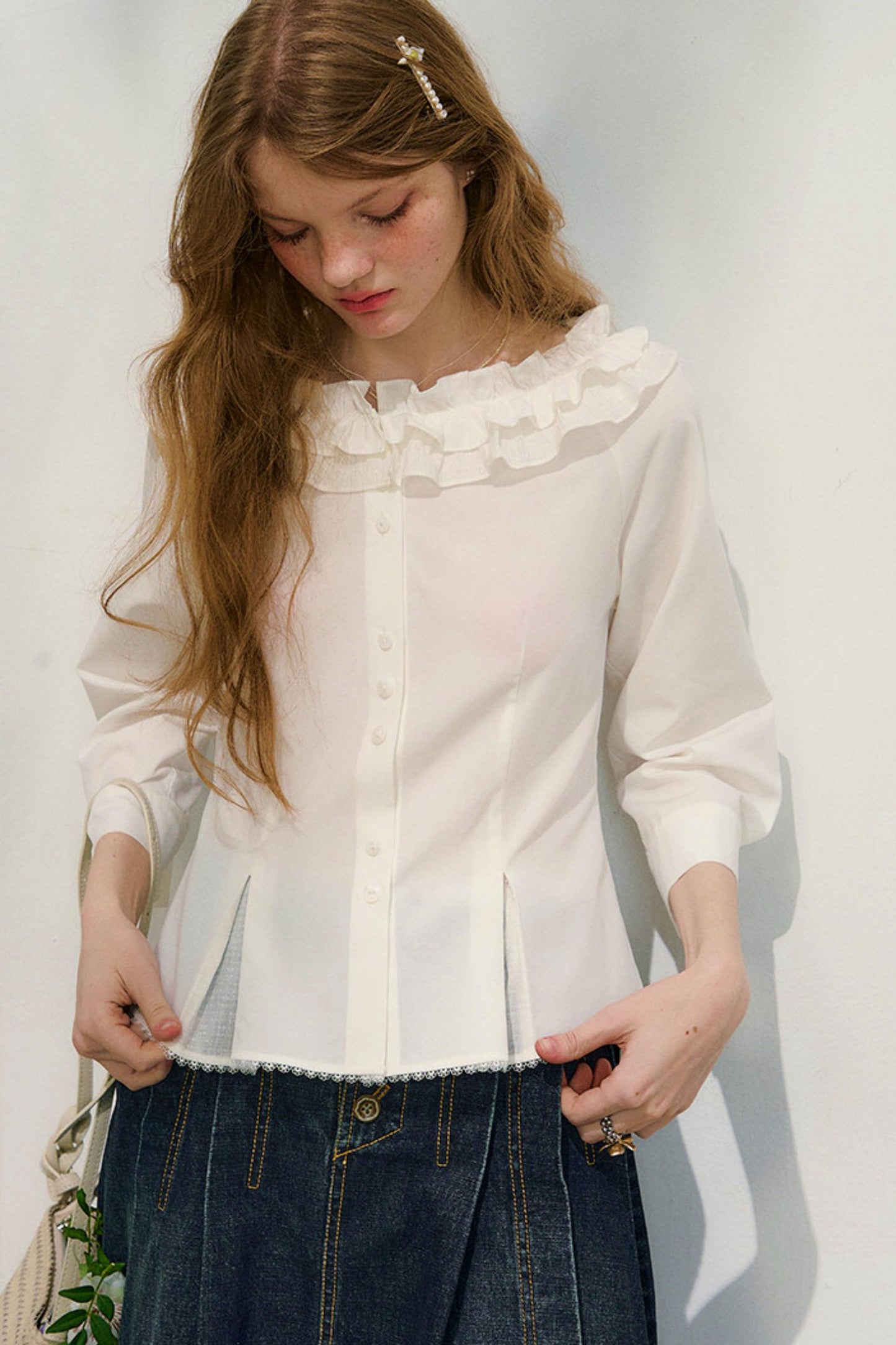 Love Ruffled Lace Blouse