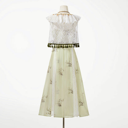 Sweet Resort Style Lolita Sand Dress Set