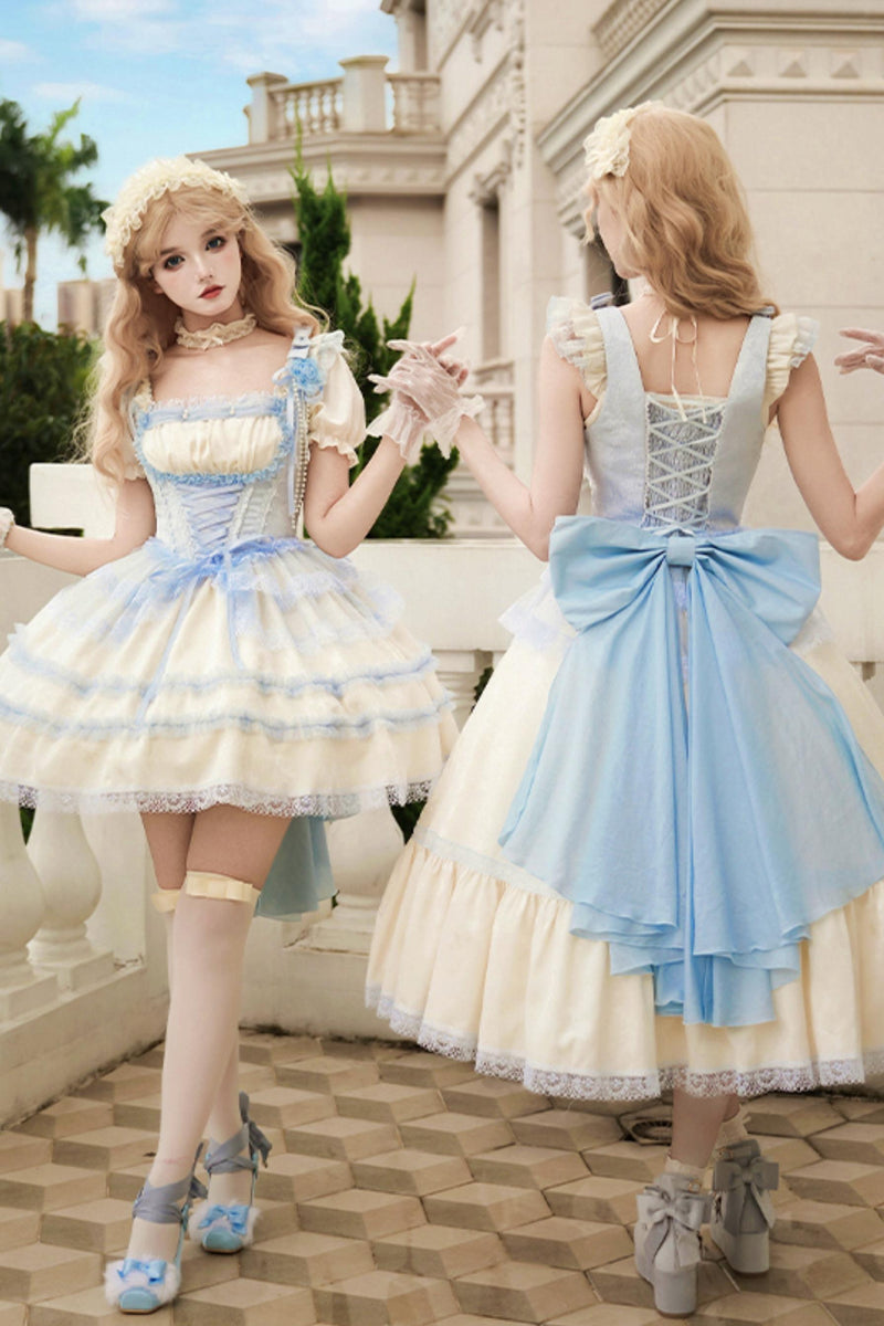 Square Neck Sea Salt Jumper Lolita Set