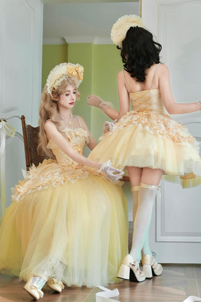 Flower Sweet Mesh Corset Lolita Set