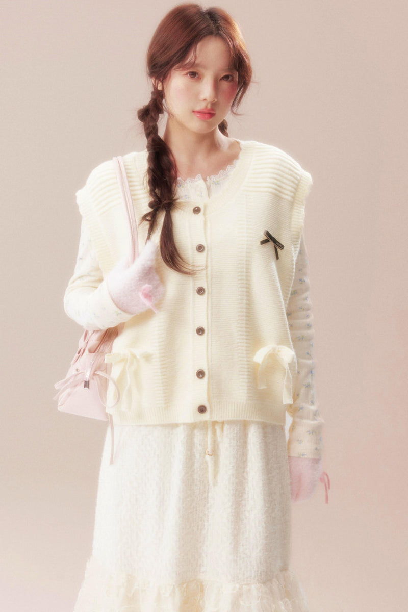Moonlight Song Ribbon Knit Vest